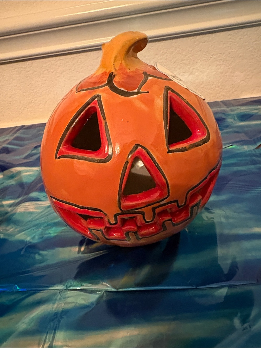Mexican Talavera pottery Jack o Lantern